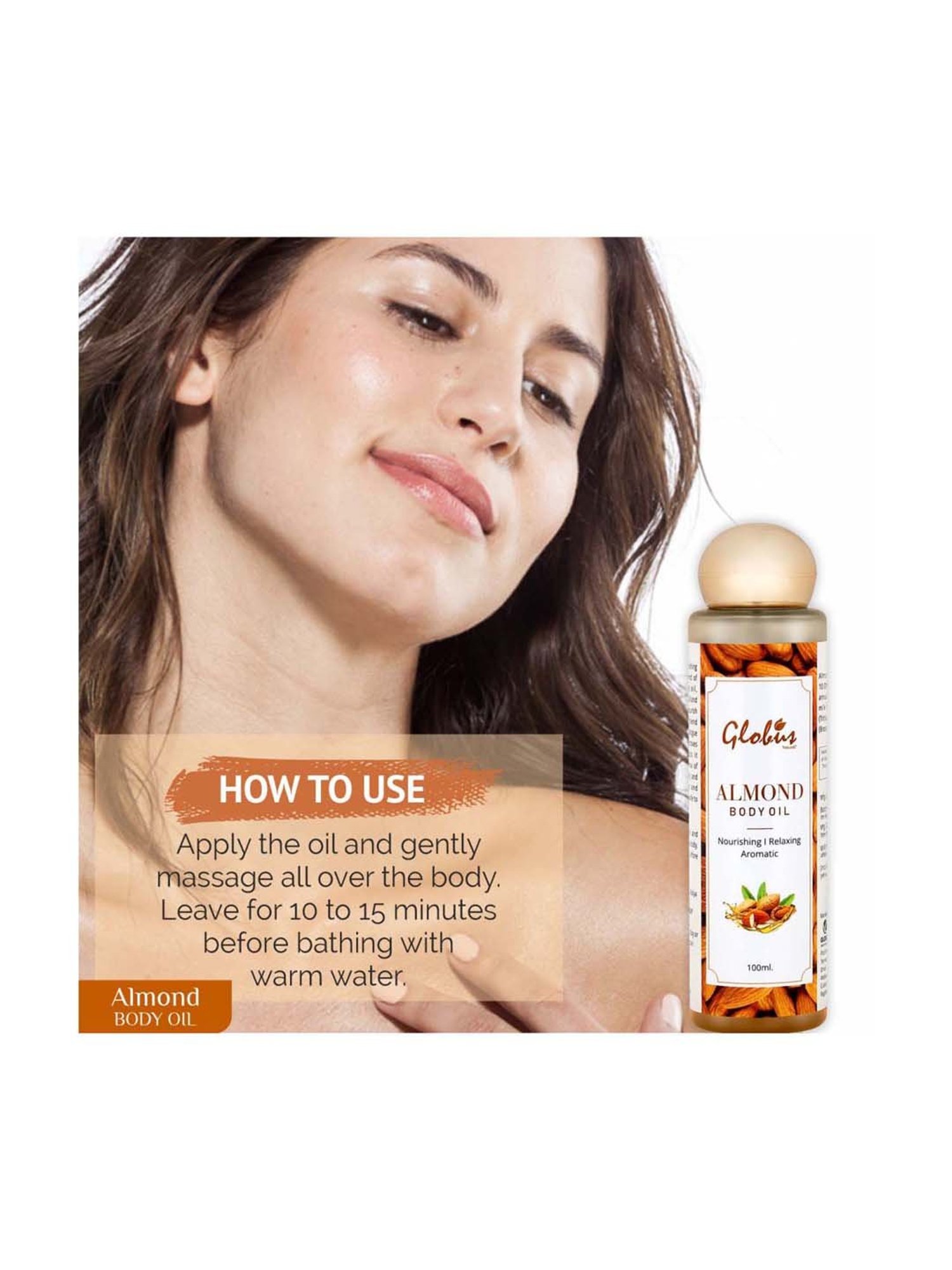 Globus Naturals Almond Body Massage Oil - 100 ml