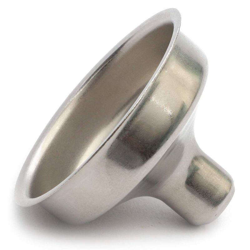 Juvale 12 Pack Stainless Steel Hip Flask Funnels for Liquor, Silver (1.26 in)