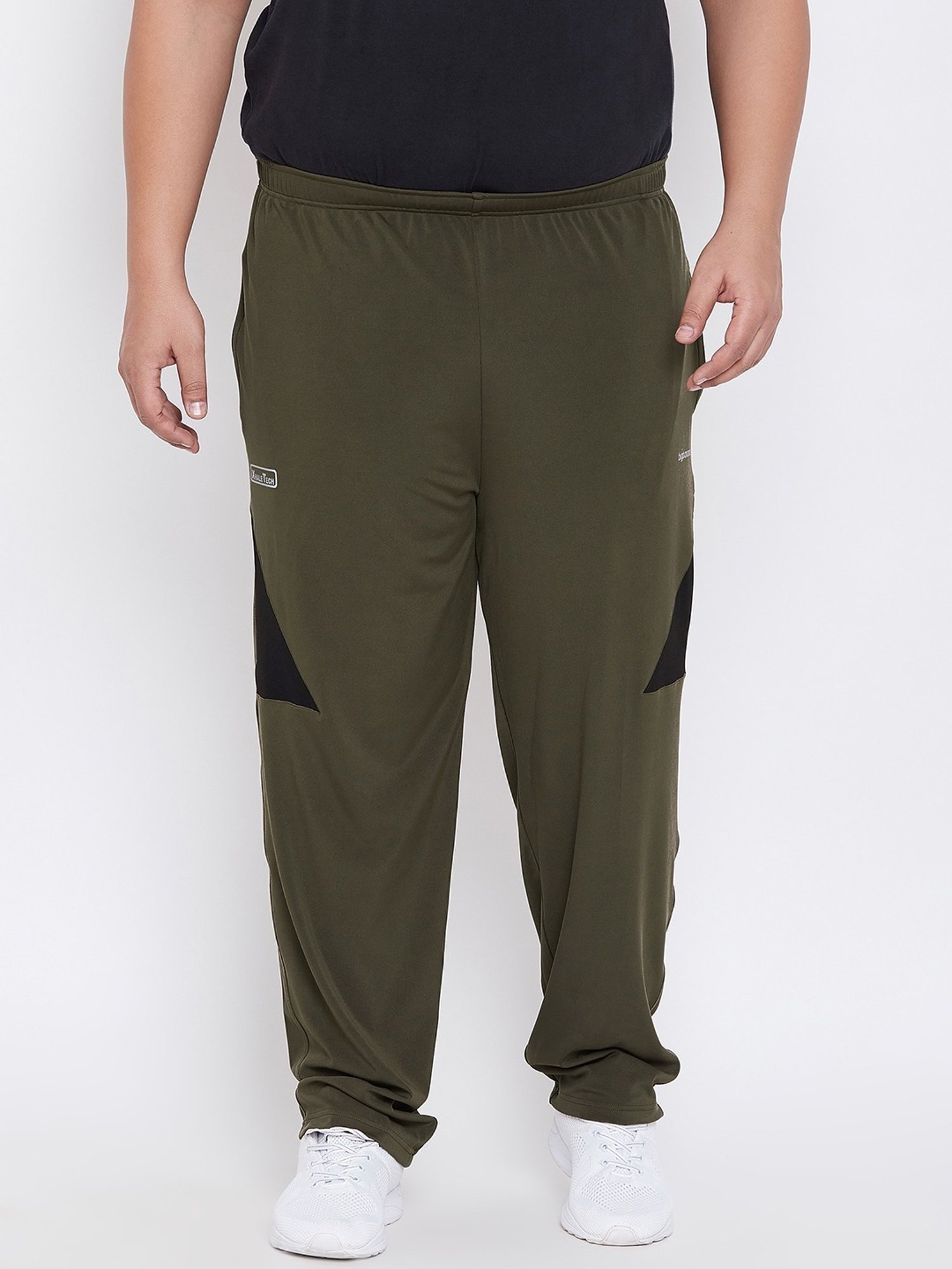 Bigbanana Olive Regular Fit Printed Trackpants