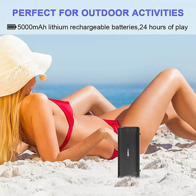 Portable Outdoor Bluetooth Speakers Waterproof IPX7 Wirless Speaker for iPhone Samsung and More for Camping Garage Kitchen Party 24Hour Pltime 30W Built in Mic HD Stereo Sound Hard Case