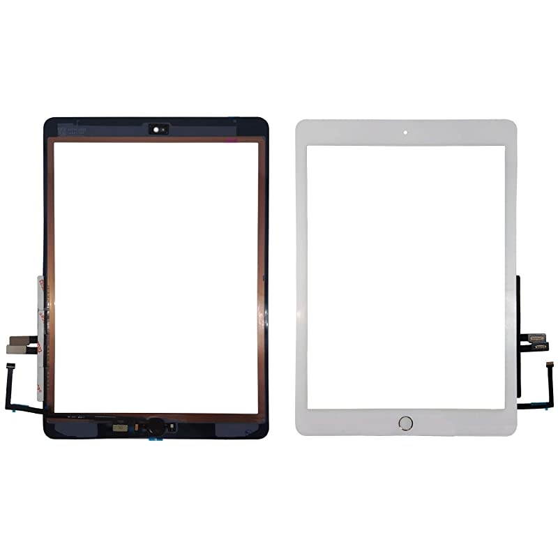 Screen Digitizer + Home Button Replacement for iPad 6 2018 A1893 A1954 White