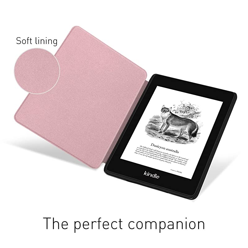 Skin Touch Feeling Case for Kindle Paperwhite 2018 Durable Soft Artificial Leather Cover with Auto WakeSleep Fits  The Latest Kindle Paperwhite Case 10th Generation2018K10 Pink