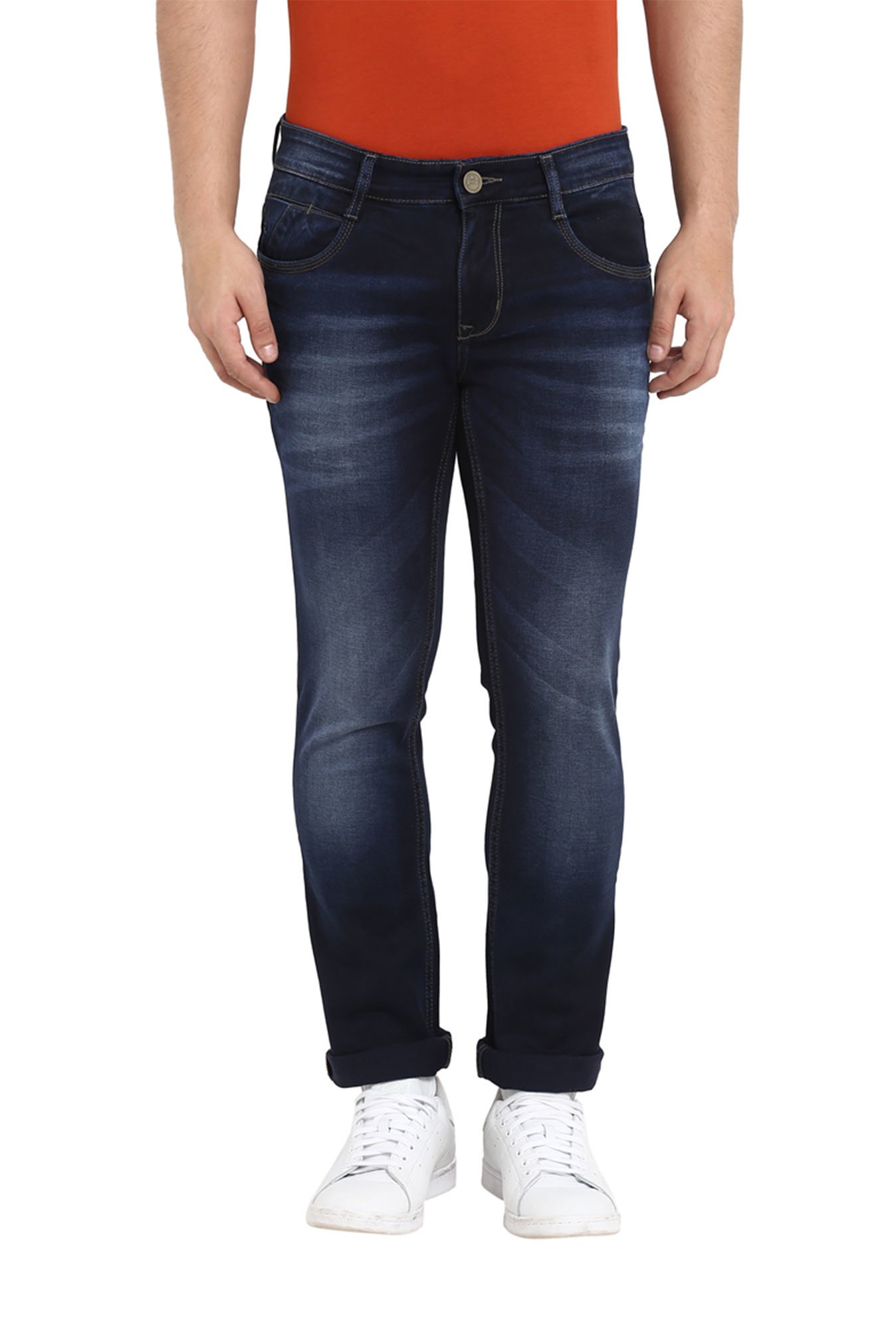Parx Dark Blue Heavily Washed Jeans