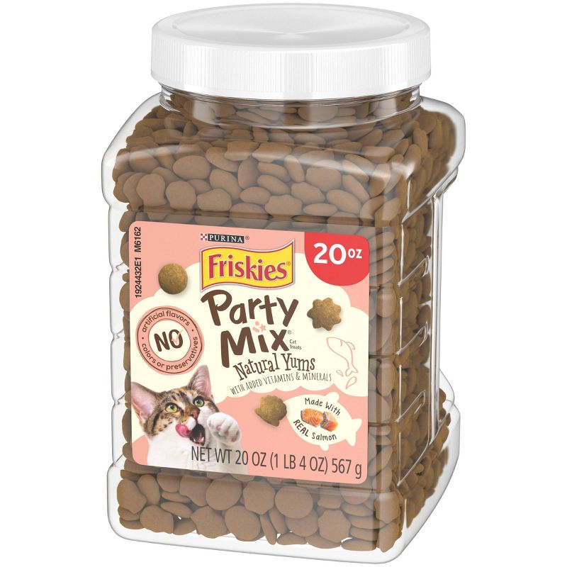 Purina Friskies Party Mix Salmon Natural Yums Crunchy Cat Treats - 6oz
