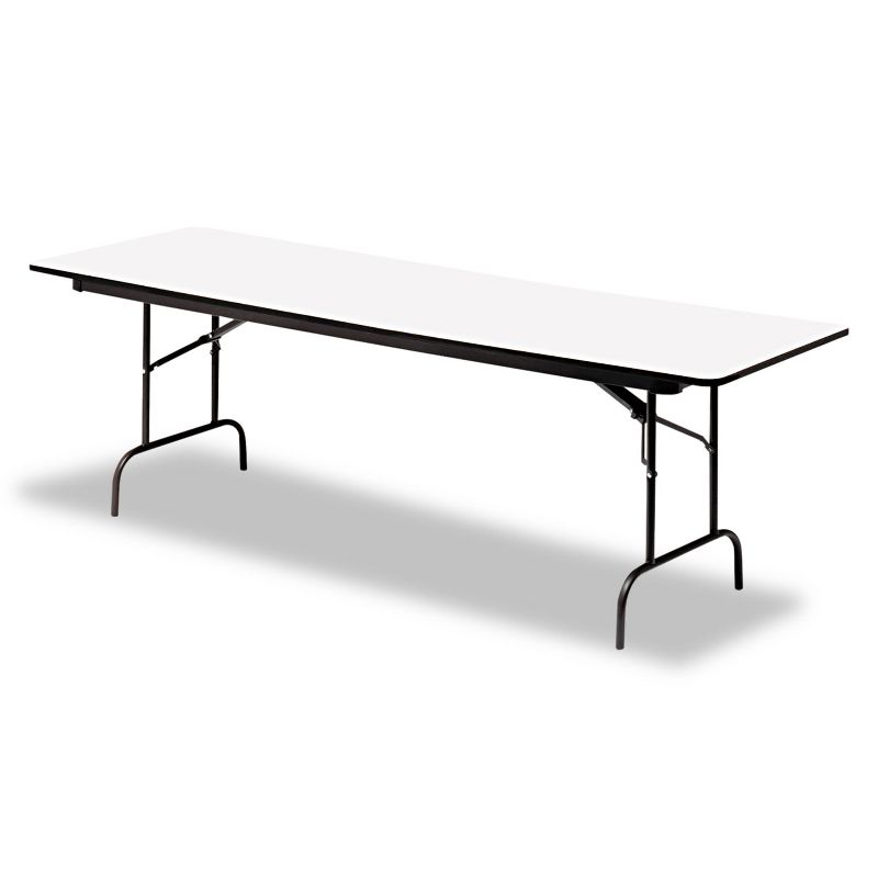 Iceberg Premium Wood Laminate Folding Table Rectangular 60w x 30d x 29h Gray/Charcoal 55217