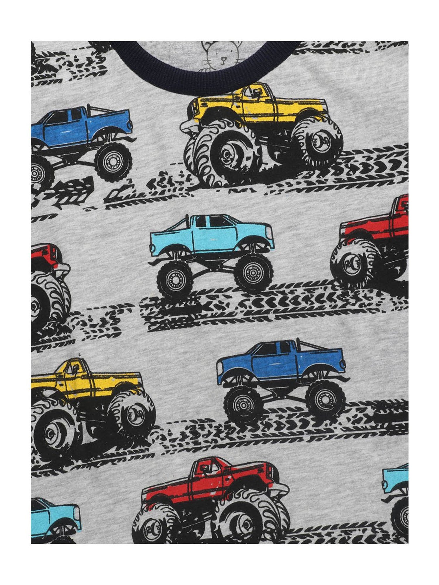 Lazy Shark Kids Grey & Navy Printed  Top with  Shorts