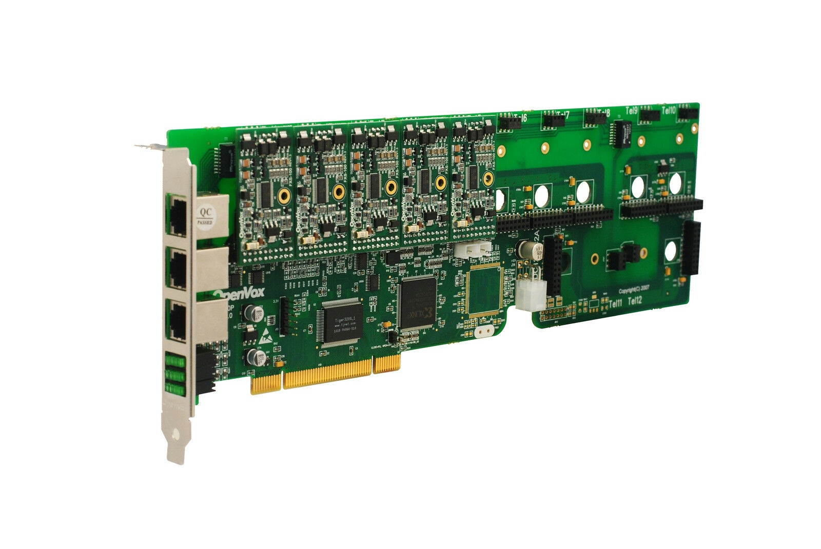 OpenVox A1200P0500 12 Port Analog PCI Base Card + 5 FXS + 0 FXO