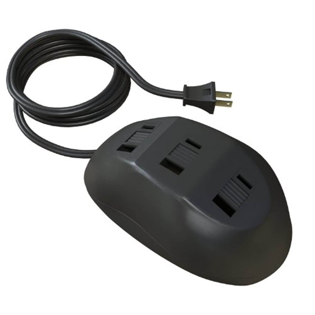 Stanley 31369 PowerHub Tabletop Polarized 3-Outlet Extension Cord, Black