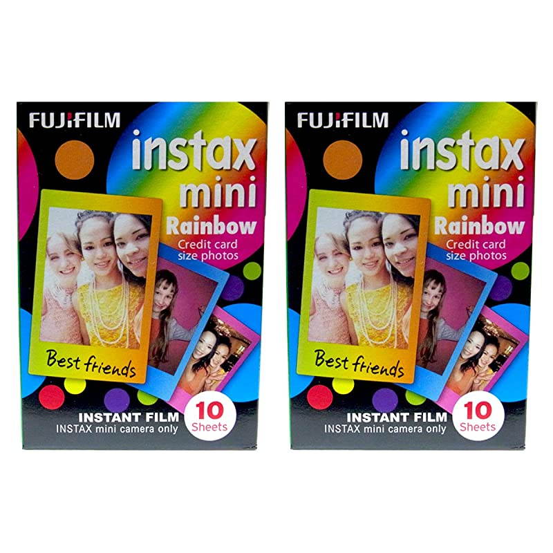 Instax Mini Instant Rainbow Film 10 Sheets 2 Value Set