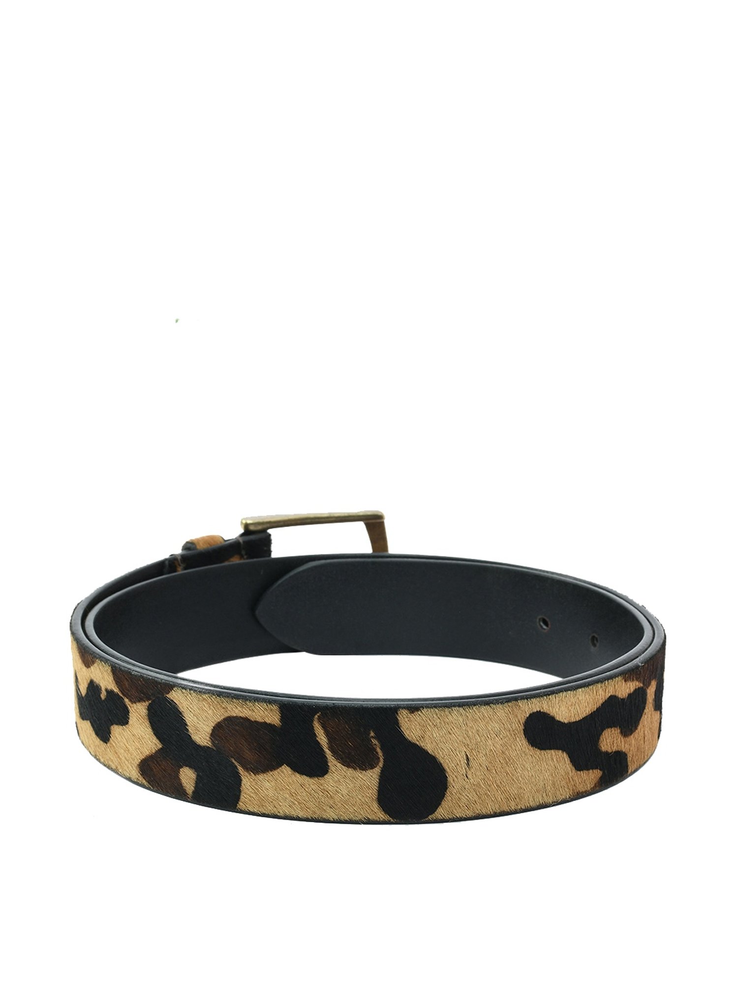 Aditi Wasan Brown & Black Leather Waist Belt for Women