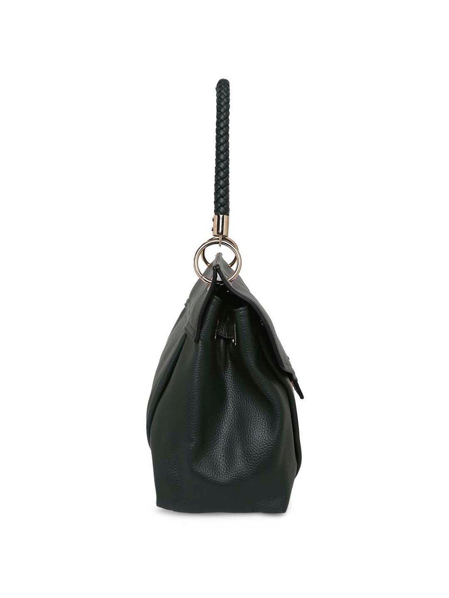 Marina Galanti Green Solid Medium Satchel Handbag