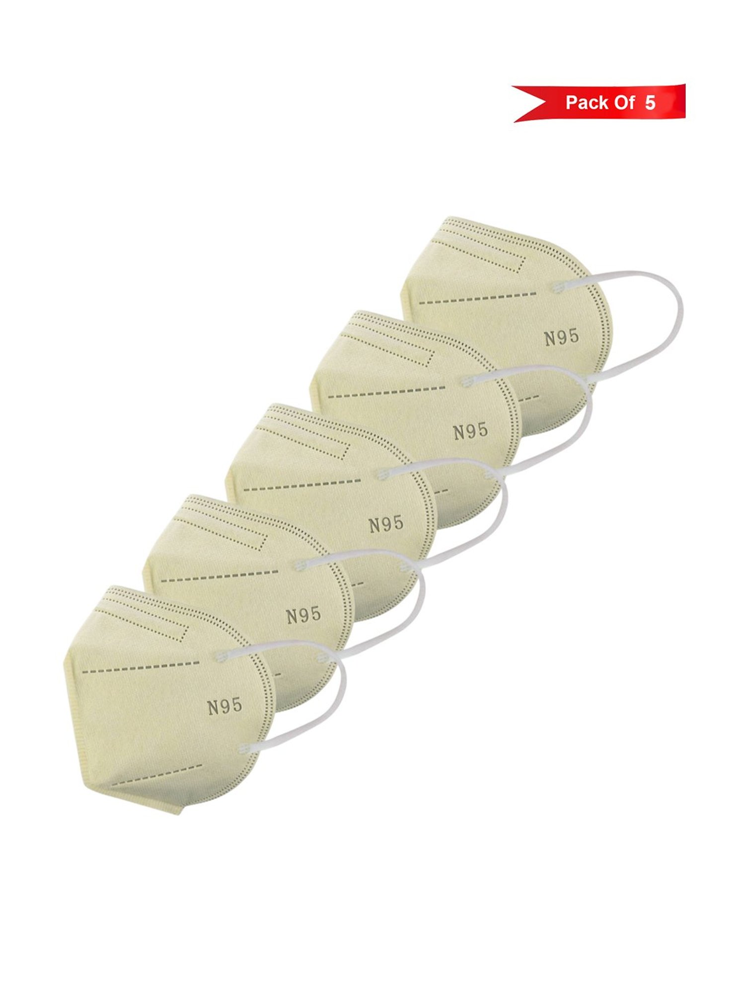 Lioncrown N95 5 Layered Reusable Face Mask - Pack of 5