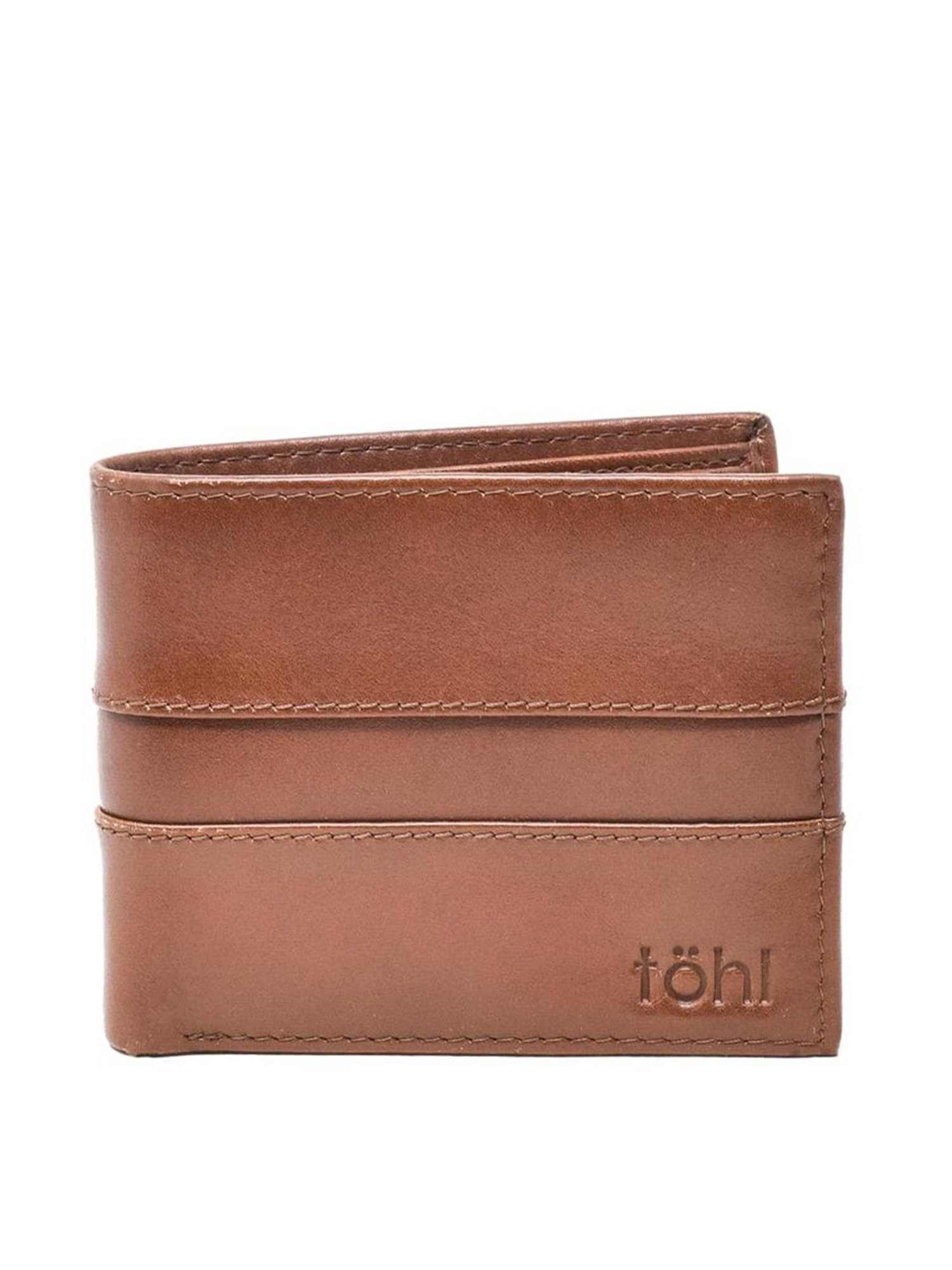 Tohl Reine Tan Casual Leather Bi-Fold Wallet for Men