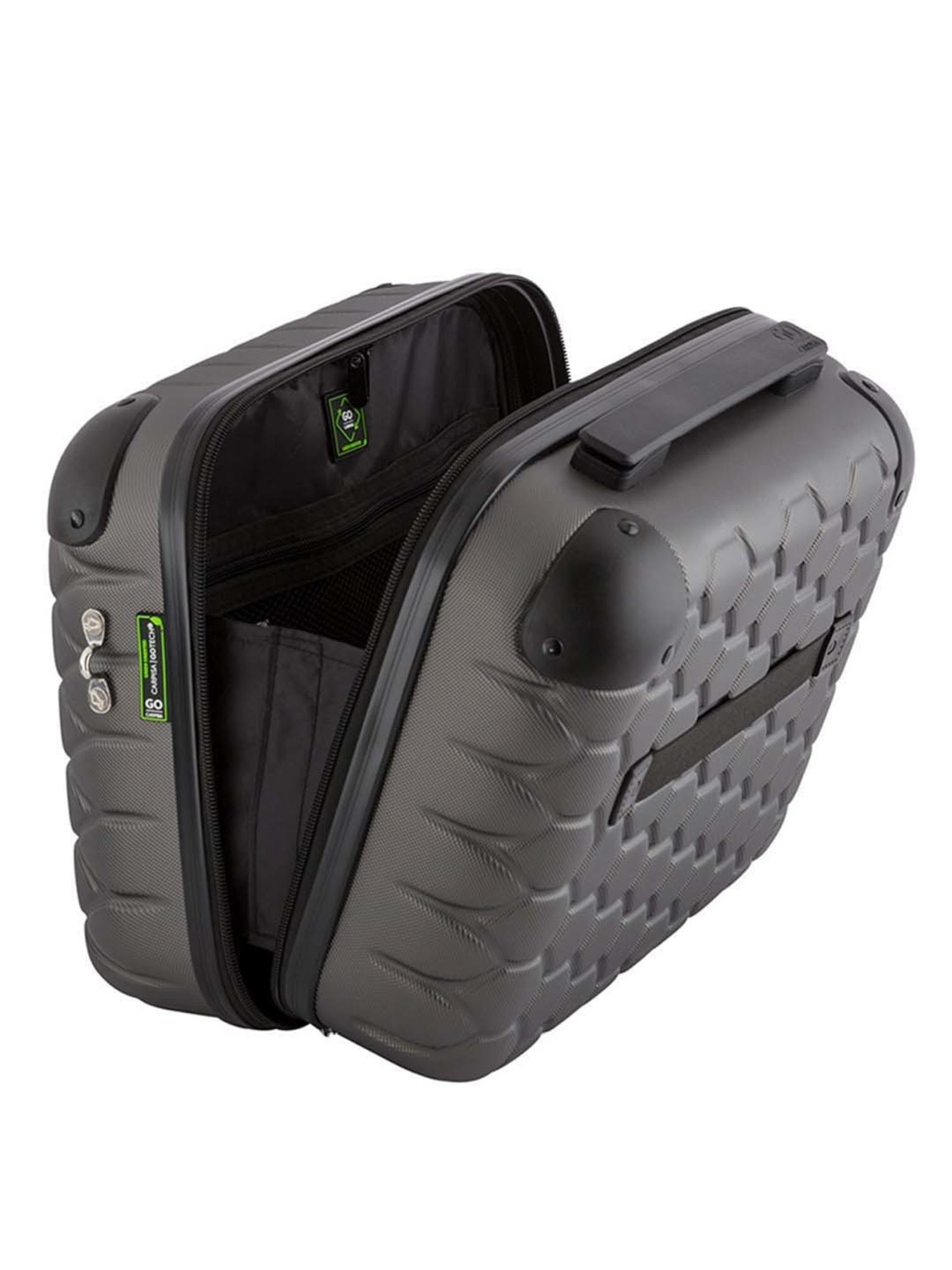 Carpisa Gunmetal Gotech Green Beauty Mini Vanity Bag