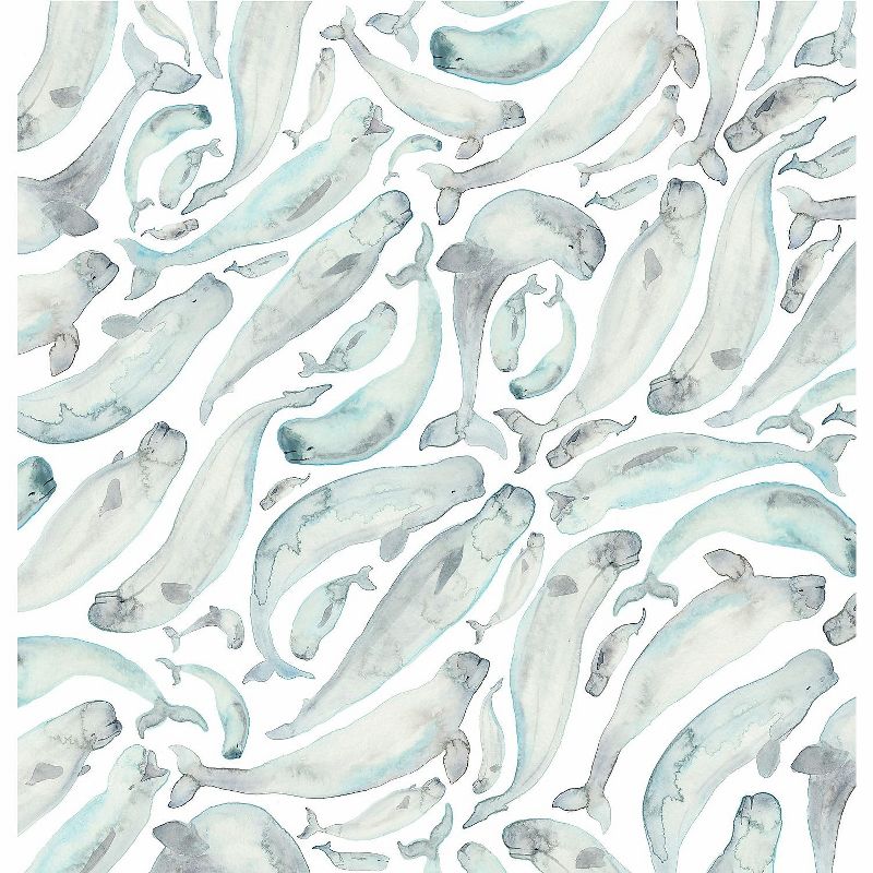 Americanflat Belugas by Elena Oneill 71" x 74" Shower Curtain