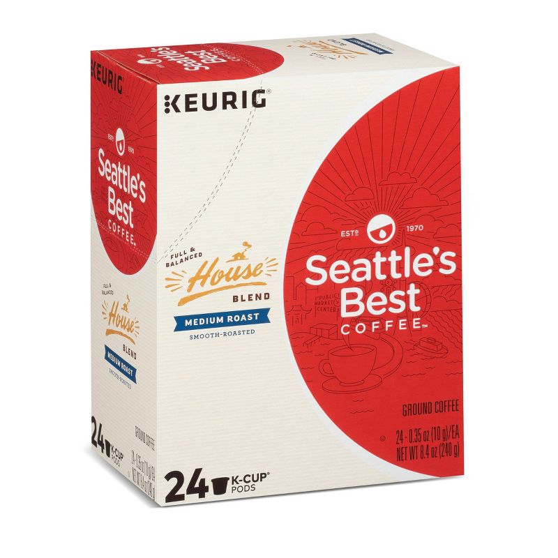 Seattle's Best House Blend Medium Roast Coffee - Keurig K-Cup Pods - 24ct