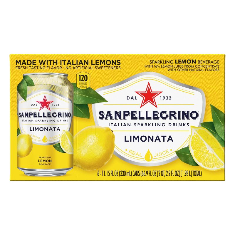 Sanpellegrino Lemon/Limonata Italian Sparkling Drinks - 6pk/11.15 fl oz Cans