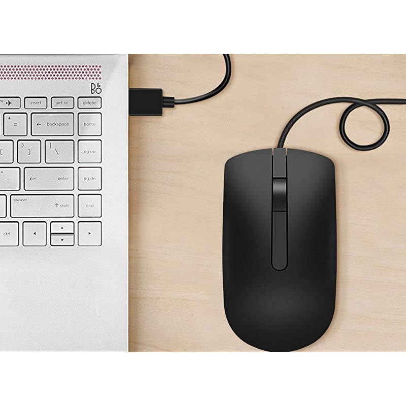 MS116 Wired USB Optical Mouse Ergonomic Optical Mice Sensitivity 1000 dpi Cable Length 1.8m - 6 Months' Warranty