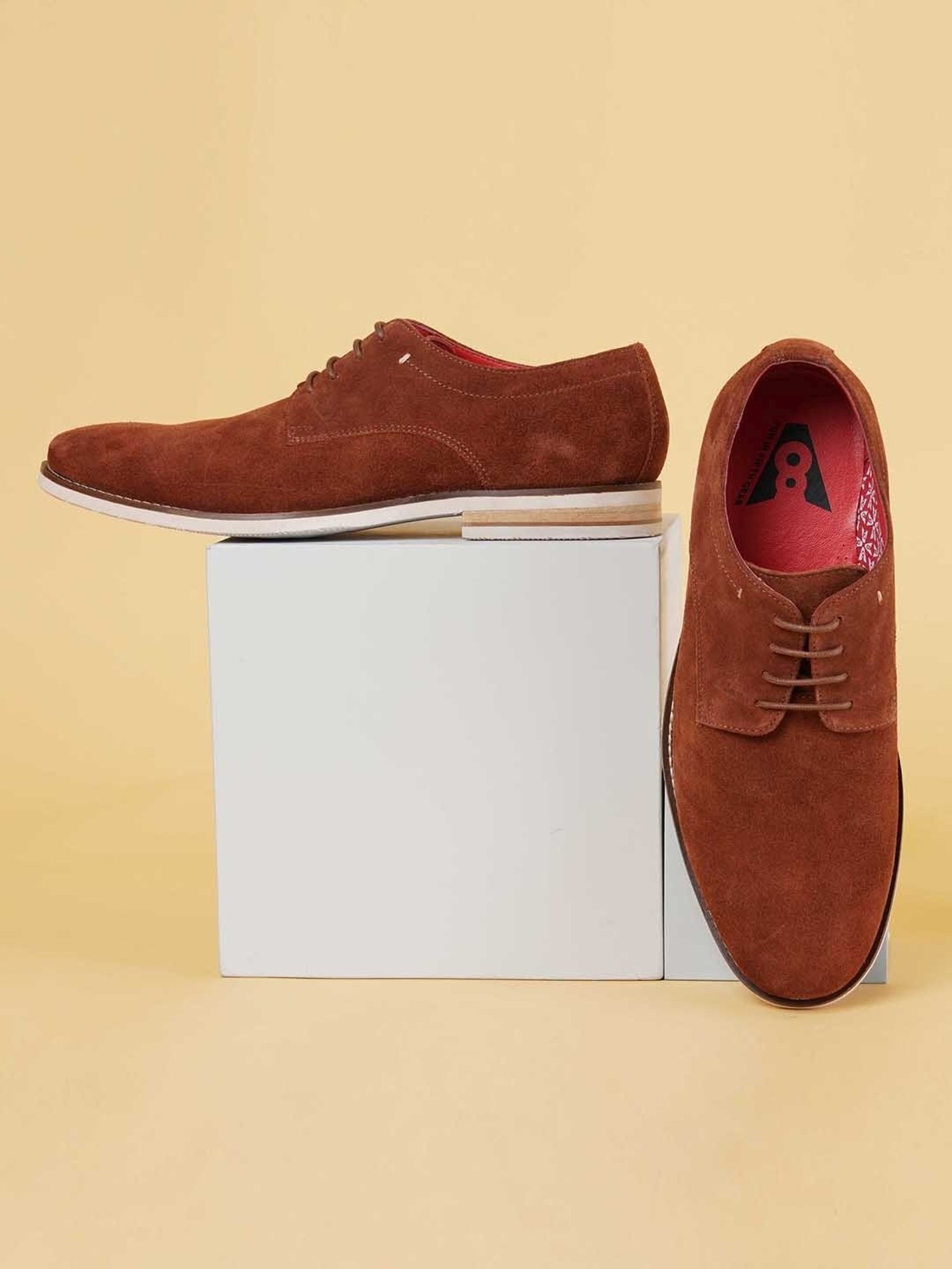 Ruosh Men's Brown Derby Shoes