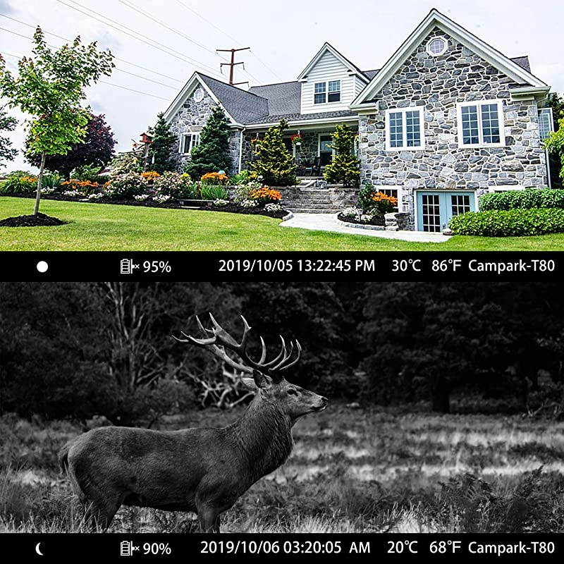 Trail CameraWiFi 20MP 1296P Hunting Game Camera with Night Vision Motion Activated for Outdoor Wildlife Monitoring Waterproof IP66