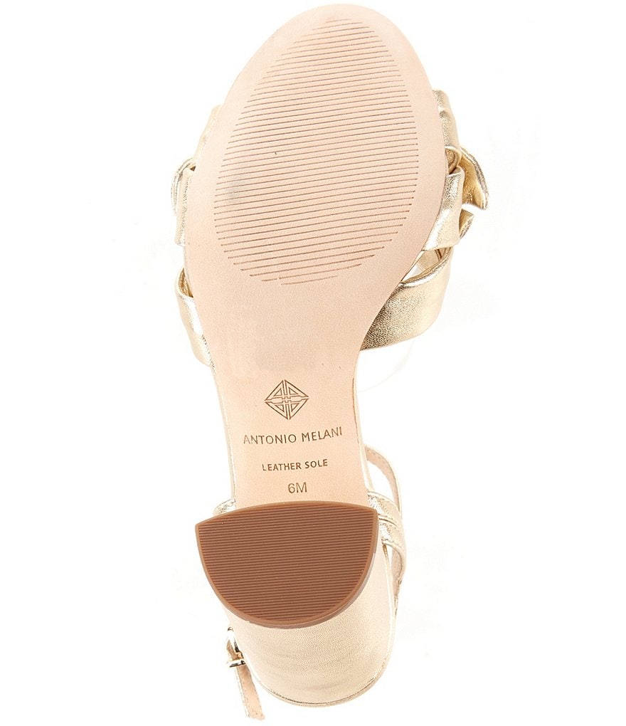 Antonio Melani Gybson Metallic Leather Knotted Dress Sandals