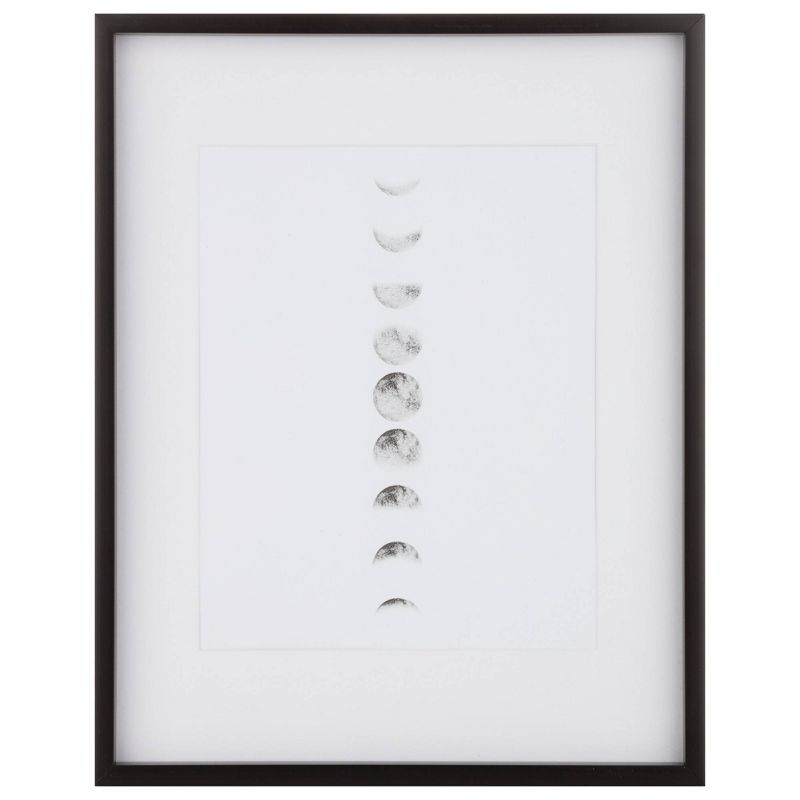 8pc Gallery Wall Frame Set with Decorative Art Prints and Hanging Template Black - Gallery Solutions