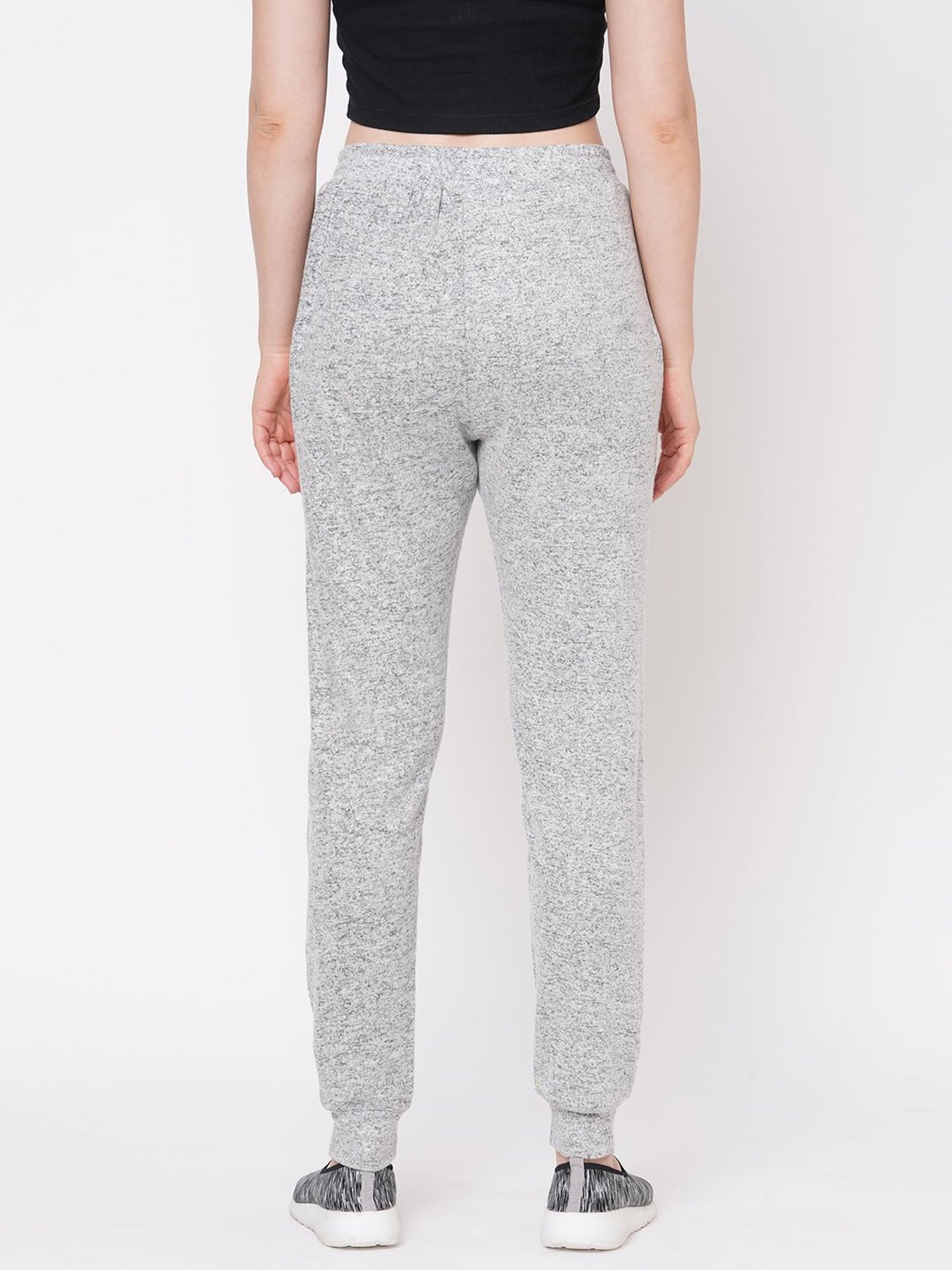 Mystere Paris Grey Melange Graphic Print Joggers