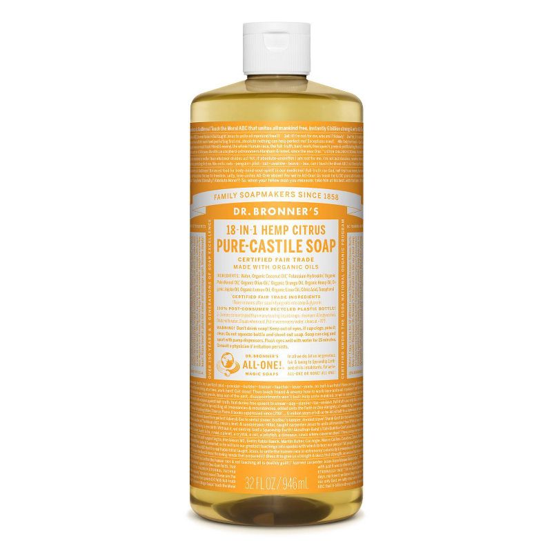 Dr. Bronner's 18-In-1 Hemp Pure-Castile Soap - Citrus - 32 fl oz