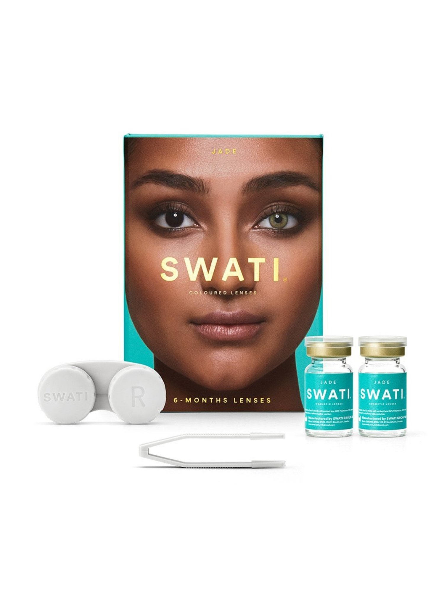Swati Cosmetics Coloured Contact Lenses - Jade (6 Months, Power -1.25)