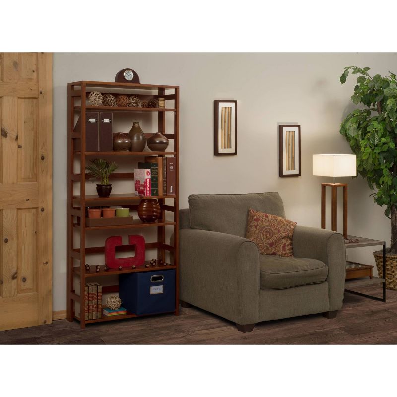 67" Cakewalk High Folding Bookcase Cherry - Regency