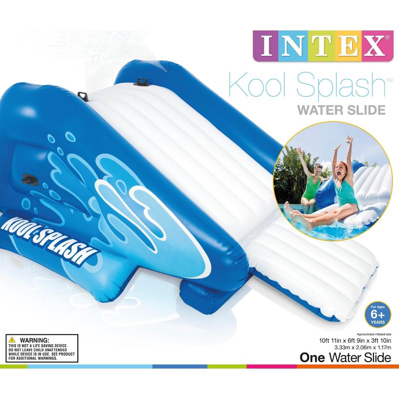 Intex 58849EP Kool Splash Durable Inflatable Play Center Swimming Pool Water Slide Accessory with Built In Sprayers for Kids and Adults, Age 6 and Up