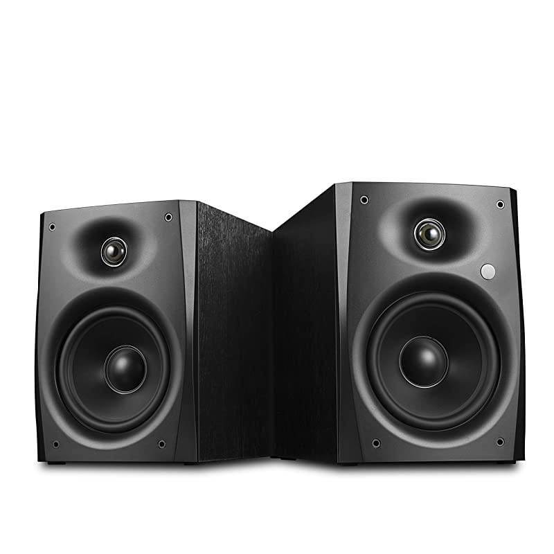 D1090 Active Wireless Bookshelf Speakers - DSP Crossover - 6.5'' Long-Throw Woofer - 28mm Soft Dome Tweeter - 220W RMS -Black