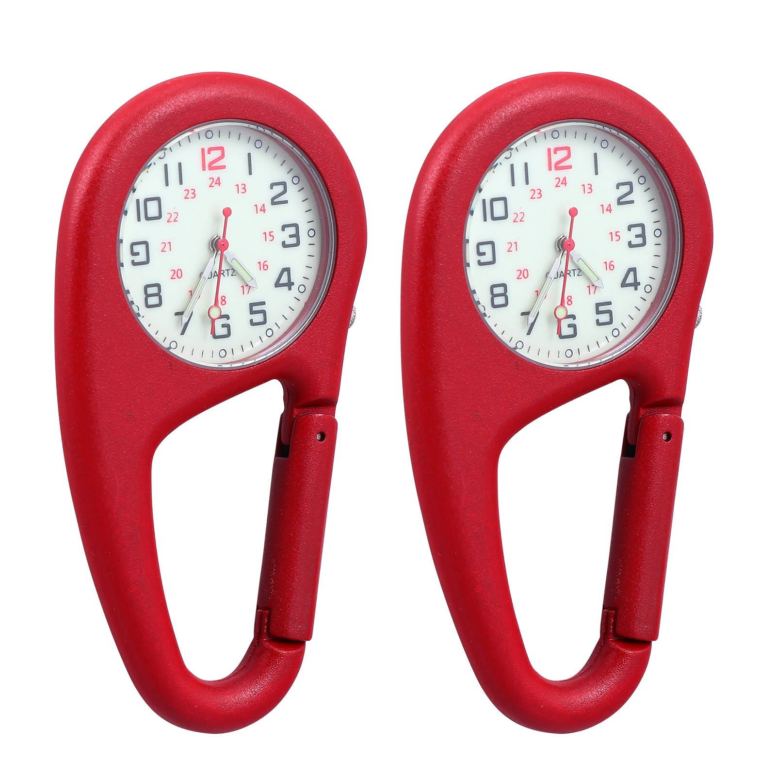 2pcs Fob Watch Outdoor Climbing Watch Fluorescent Watch Backpack Watch