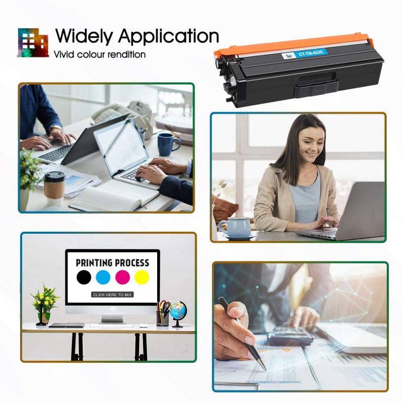 Cool Toner Compatible Toner Cartridge Replacement for Brother TN433 TN-433 TN433BK TN431 Brother MFC-L8900Cdw HL-L8360Cdw HL-L8260Cdw MFC-L8610Cdw HL-L8360Cdwt 8900Cdw 8360Cdw Printer (Black, 2-Pack)