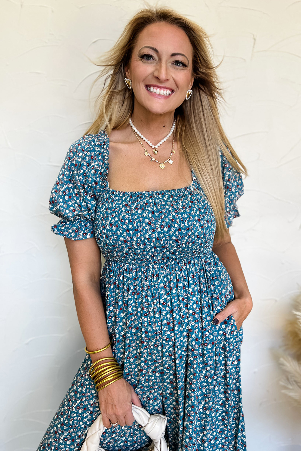 Gray Textured Wide Leg Overall with Pockets