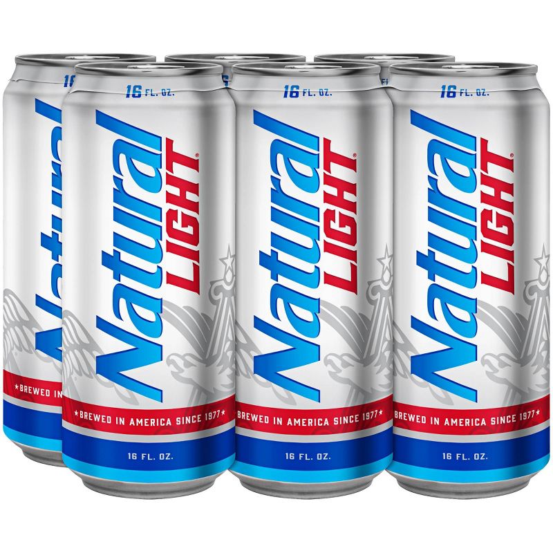 Natural Light Beer - 6pk/16 fl oz Cans