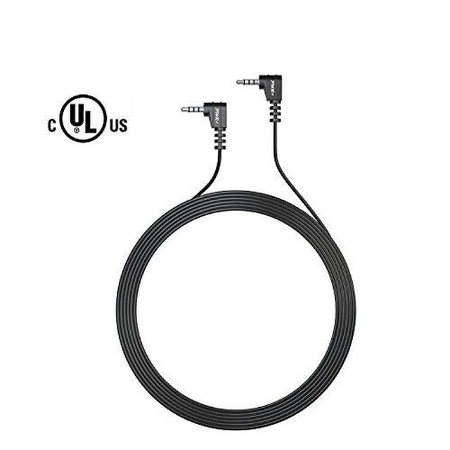 PWR+ Extra Long 12 Ft Cord 3.5mm Screen-to-Screen Audio-Video Av-Cable for Philips-Dual-Screen, Sony Portable-DVD-Player