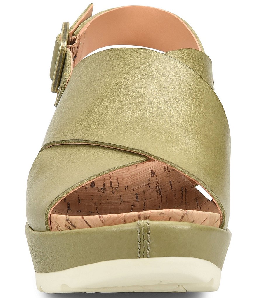 Kork-Ease Chloe Leather Slingback Wedge Sandals