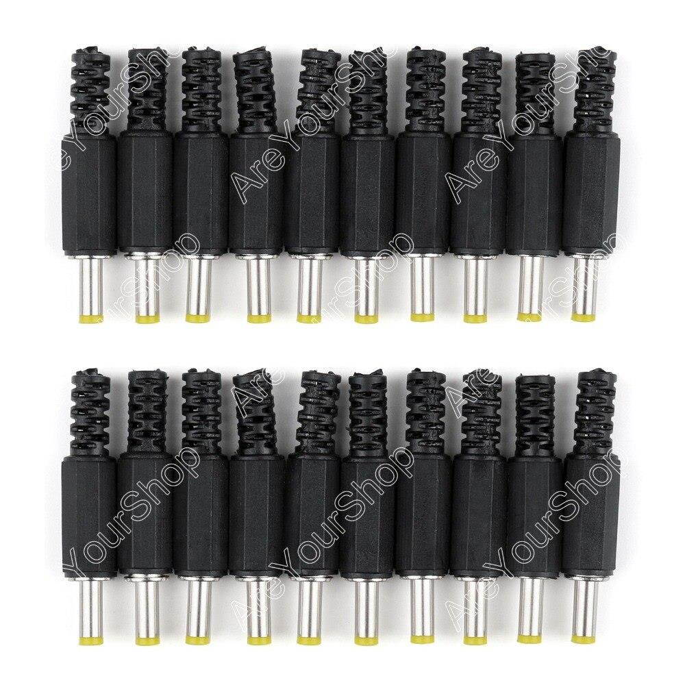 20 Pcs 4.0mm / 1.7mm Dc Solder Power Plug Connector Black