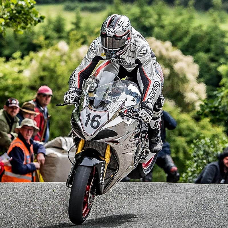 Motorcycle Helmet Strap Mount Front Chin Mount for GoPro Hero 2018/6/5/4/3, Session, SJCAM, AKASO, Campark, Polaroid, YI Action Camera Helmet Mount Curved (Motorcycle Helmet Strap)