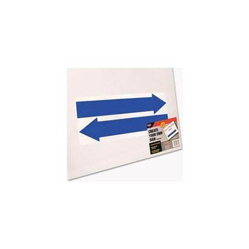COSCO 098055 Stake Sign, Blank White, Includes Directional Arrows, 15 x 19