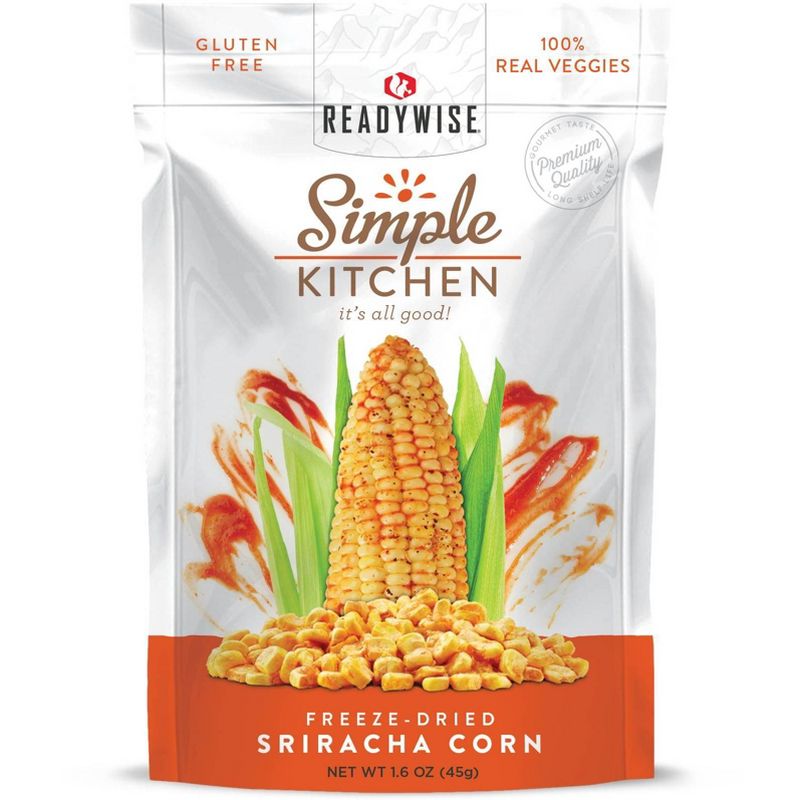 ReadyWise Simple Kitchen Sriracha Corn Freeze-Dried Vegetables - 6ct Case