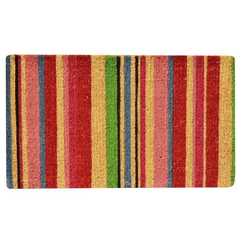 HomeTrax Coir Mat Doormat - Stripes (18" x 30")