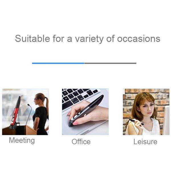 PR-03 2.4G USB Receiver Adjustable 1600 DPI Wireless Optical Pen Mouse for Computer PC Laptop Drawing Teaching (Blue)