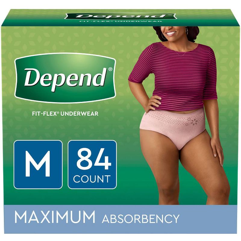 Depend Women's Underwear Max Absorbency - Medium - 84ct