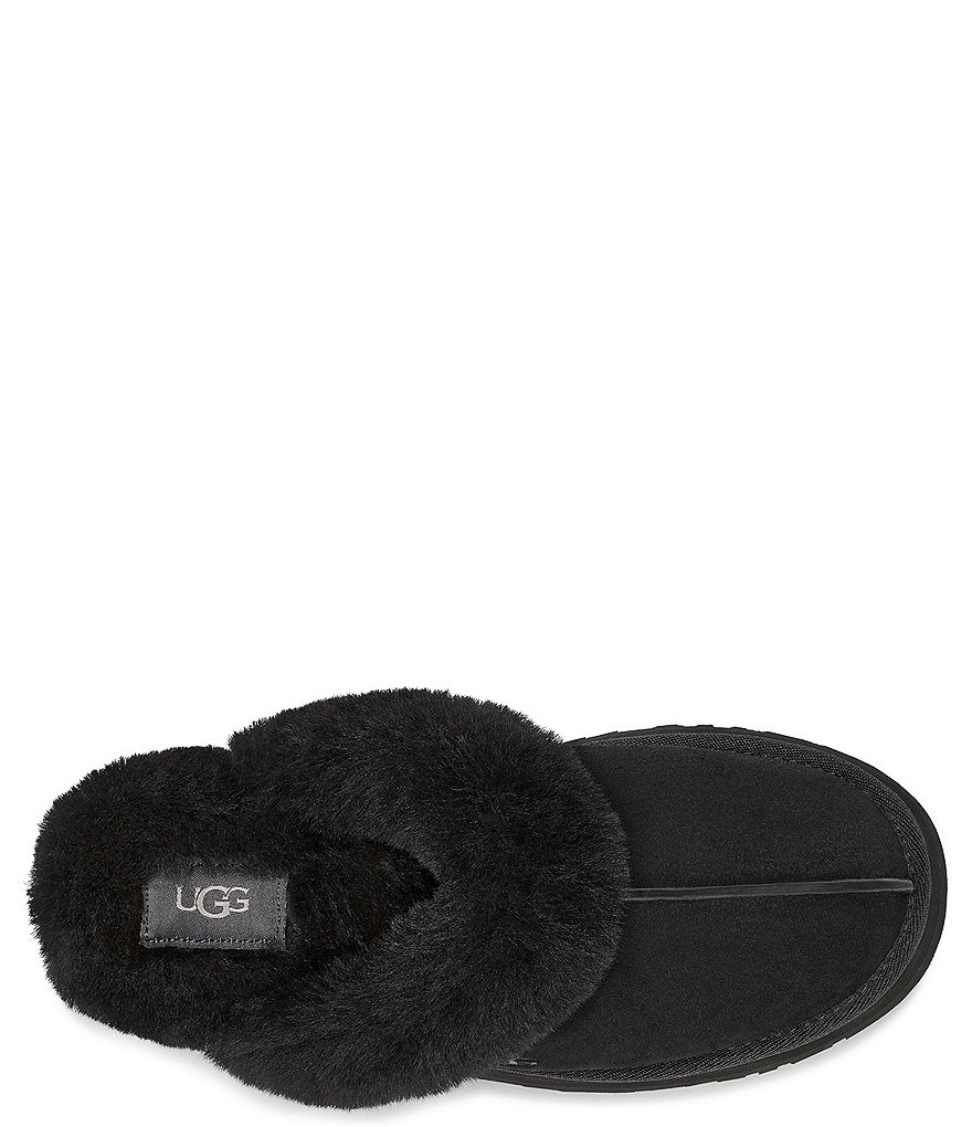 UGG&reg; Disquette Suede Fur Flatform Slides
