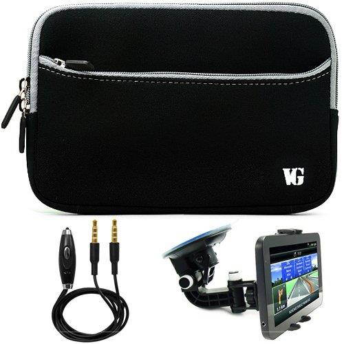Travel Lightweight Neoprene Sleeve for The New Samsung Galaxy Note 8.0 (All Models) and Auxiliary Cable and Windshield Car Mount