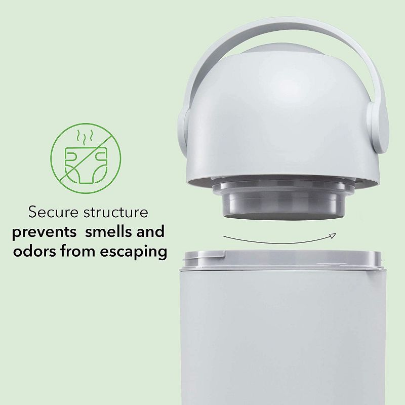 Lil&rsquo; Jumbl Odor Locking Diaper Pail, Child-Proof Diaper Trash Can, Modern Sleek Design, Easy to Use & Clean, No Special Bag Required, Small Diaper Trash Can