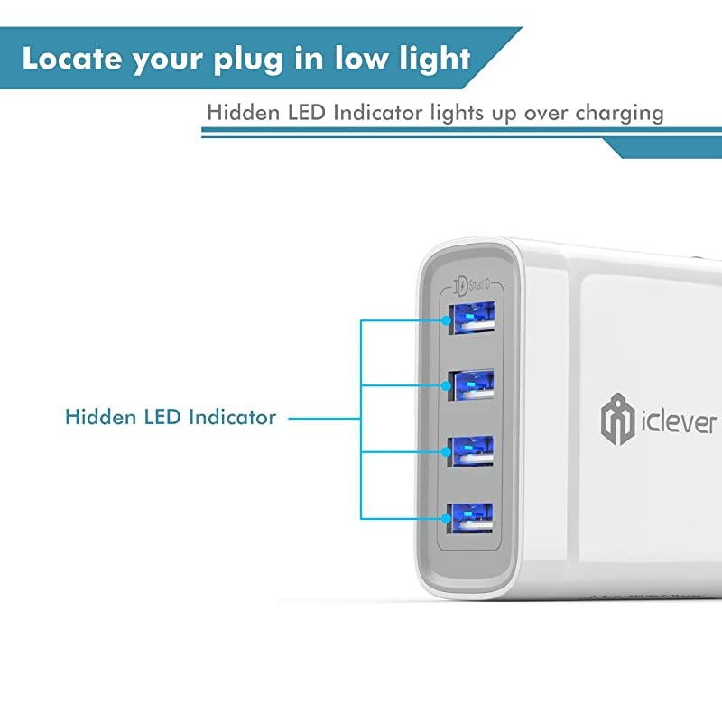USB Wall Charger 40W 4Port Charging Station MultiPort Travel Charger for iPhone 11 ProXsXs MaxXrX876Plus iPad ProAirMin 43 GalaxyNoteEdge LG Nexus HTC and More