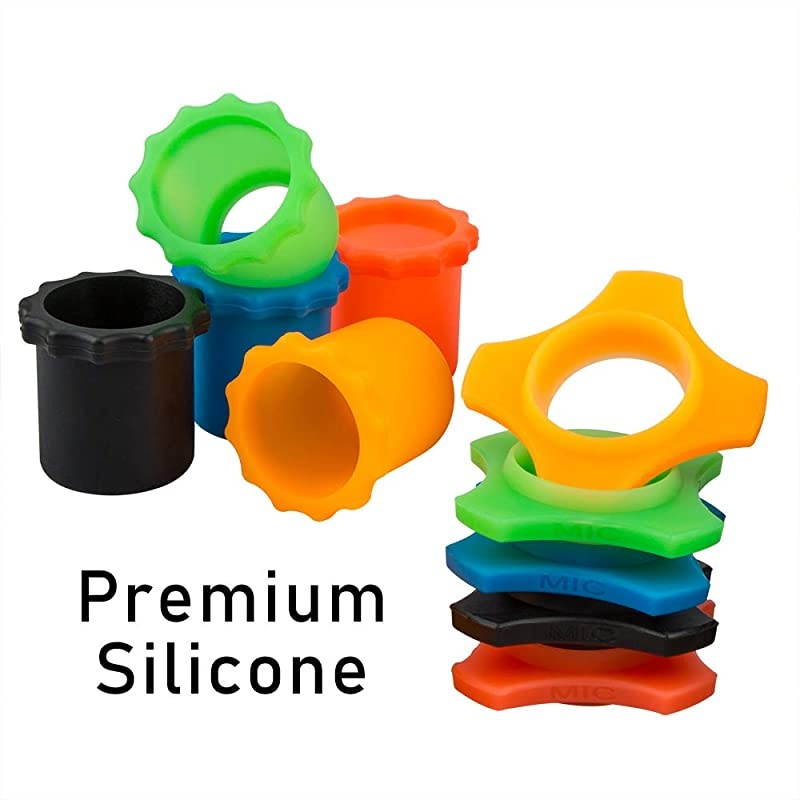 Shakeproof Anti-Rolling Wireless Handheld Microphone Protection Silicone Ring (5 PCS), Bottom Rod Sleeve Holder (5 PCS), Windscreen Foam Cover (5 PCS) for KTV Device, Assorted Colors